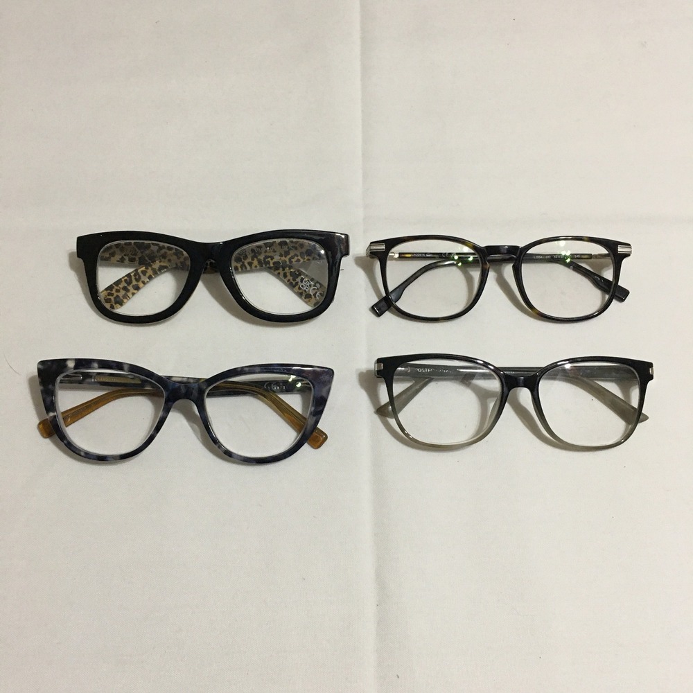 Lot of 4 Lacoste Betsey Johnson Christian Siriano Foster Grant EyeGlasses